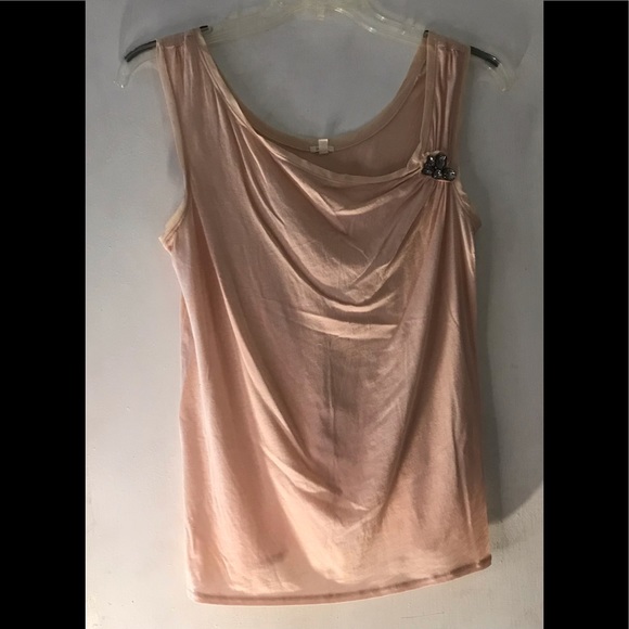 J. Crew Permanent Rhinestone Brooch Tank Top, Size: M, Color: Blush (Pink) - Picture 7 of 7
